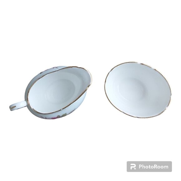 PARAGON Rose Cream & Sugar Bowl Set with Gold Trim – Elegant Fine China Tea Set - Picture 5 of 6